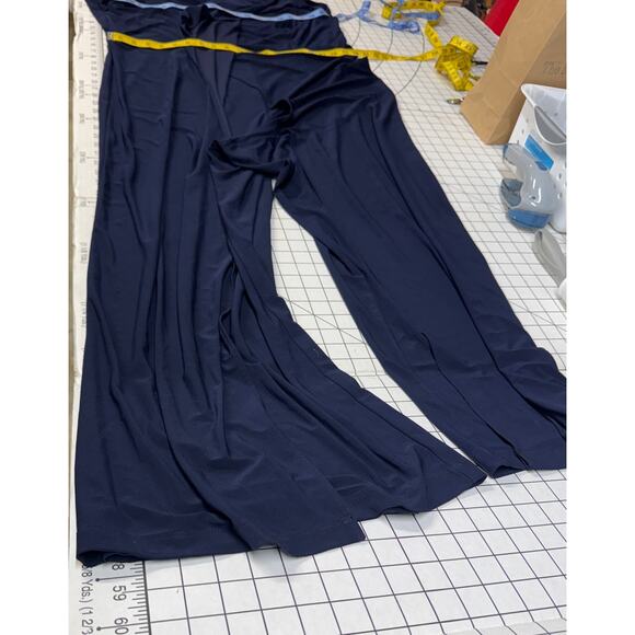 R&M Richards Navy Blue Rhinestone Tiered Asymmetrical Formal Pantsuit Women 18W - Picture 9 of 9